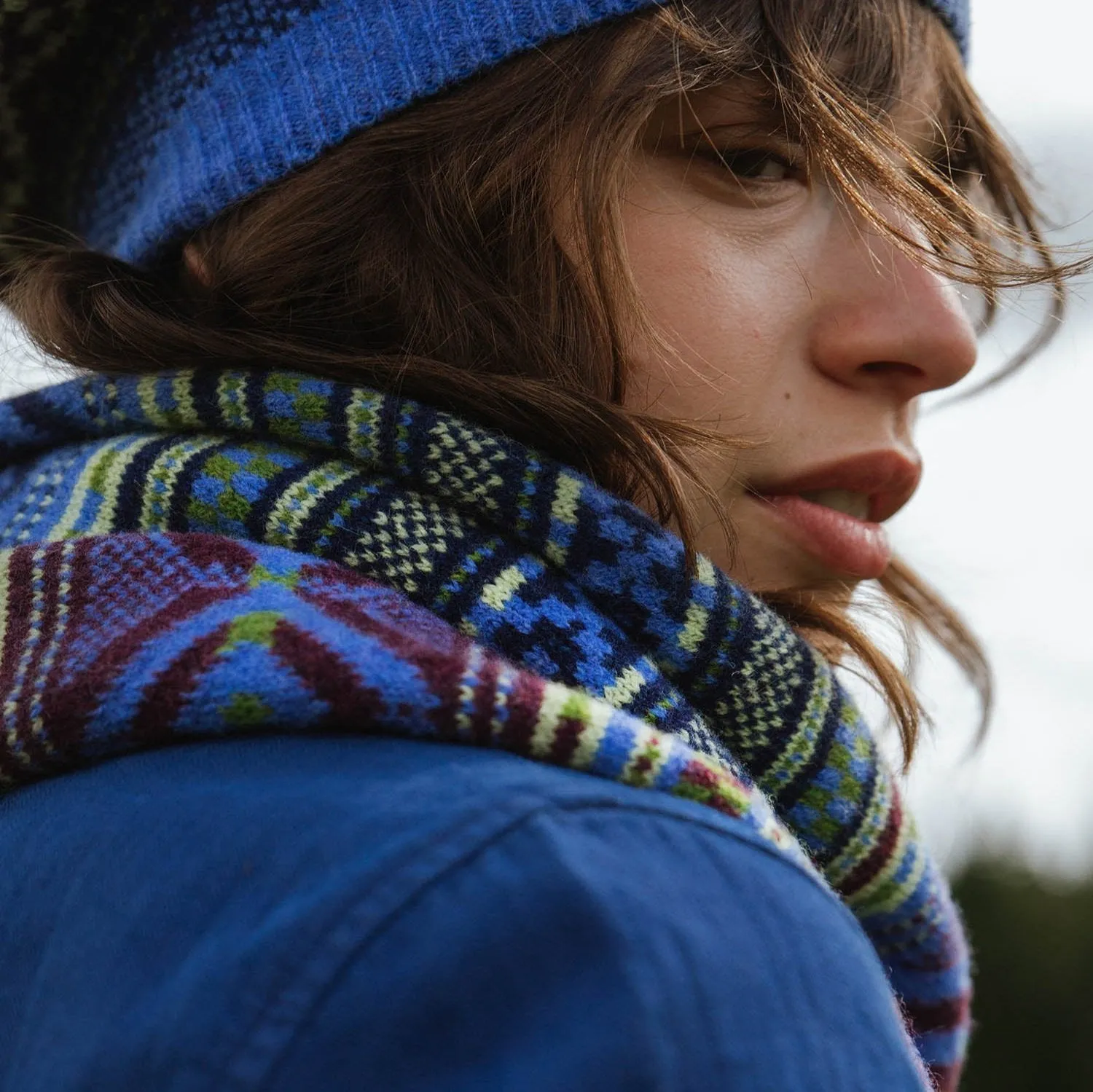 Tetbury Twisted Snood - Damson -