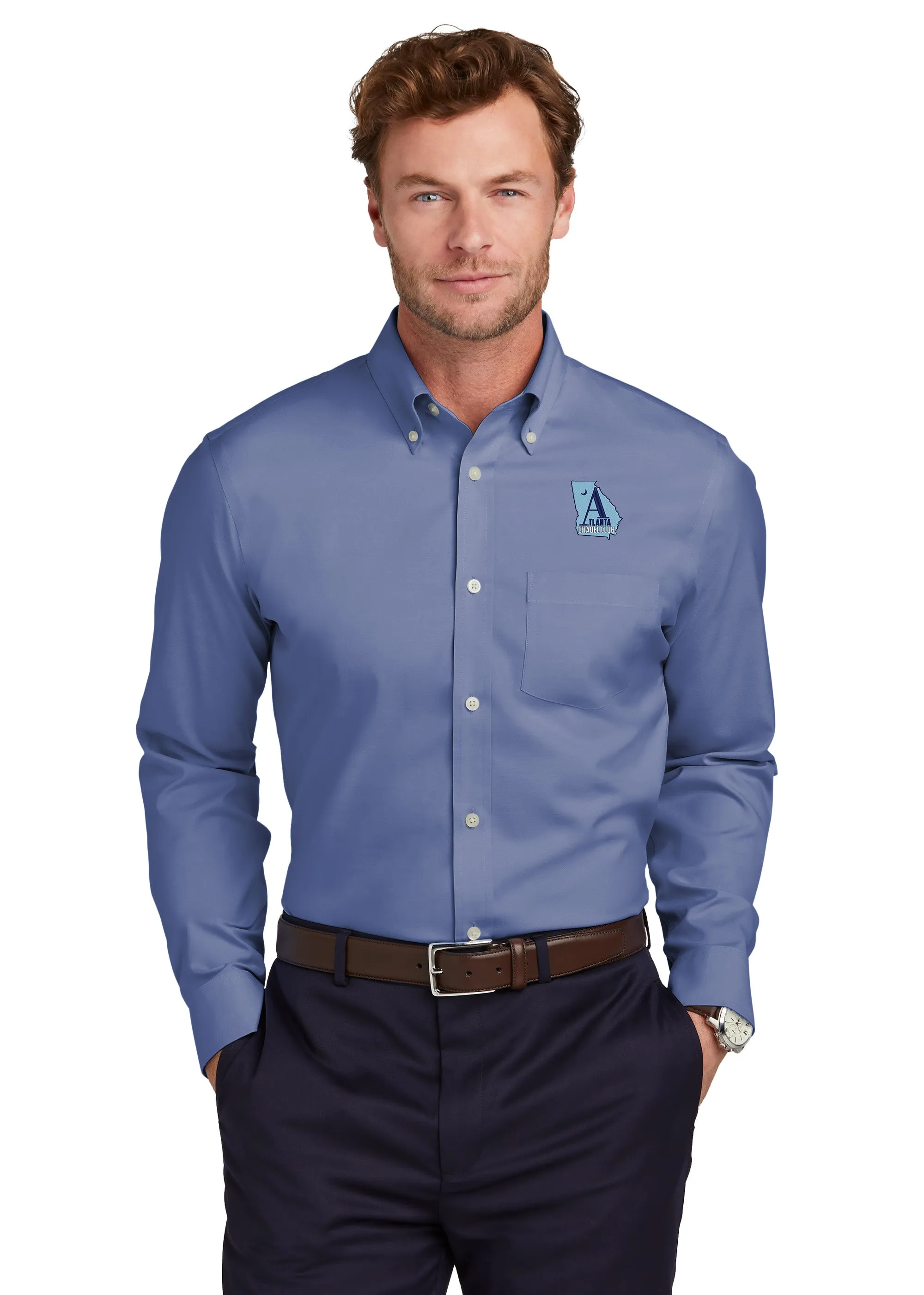 The Citadel , Atlanta Citadel Club, Brooks Brothers® Wrinkle-Free Stretch Pinpoint Shirt