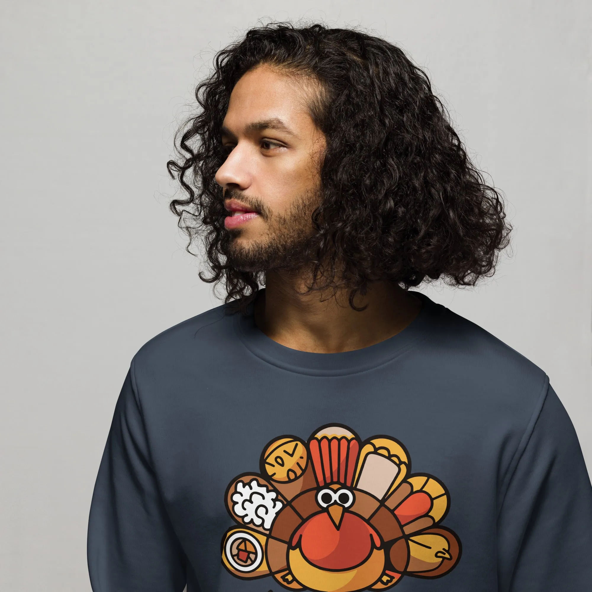 Turkey Feast Graphic Men Organic sweatshirt