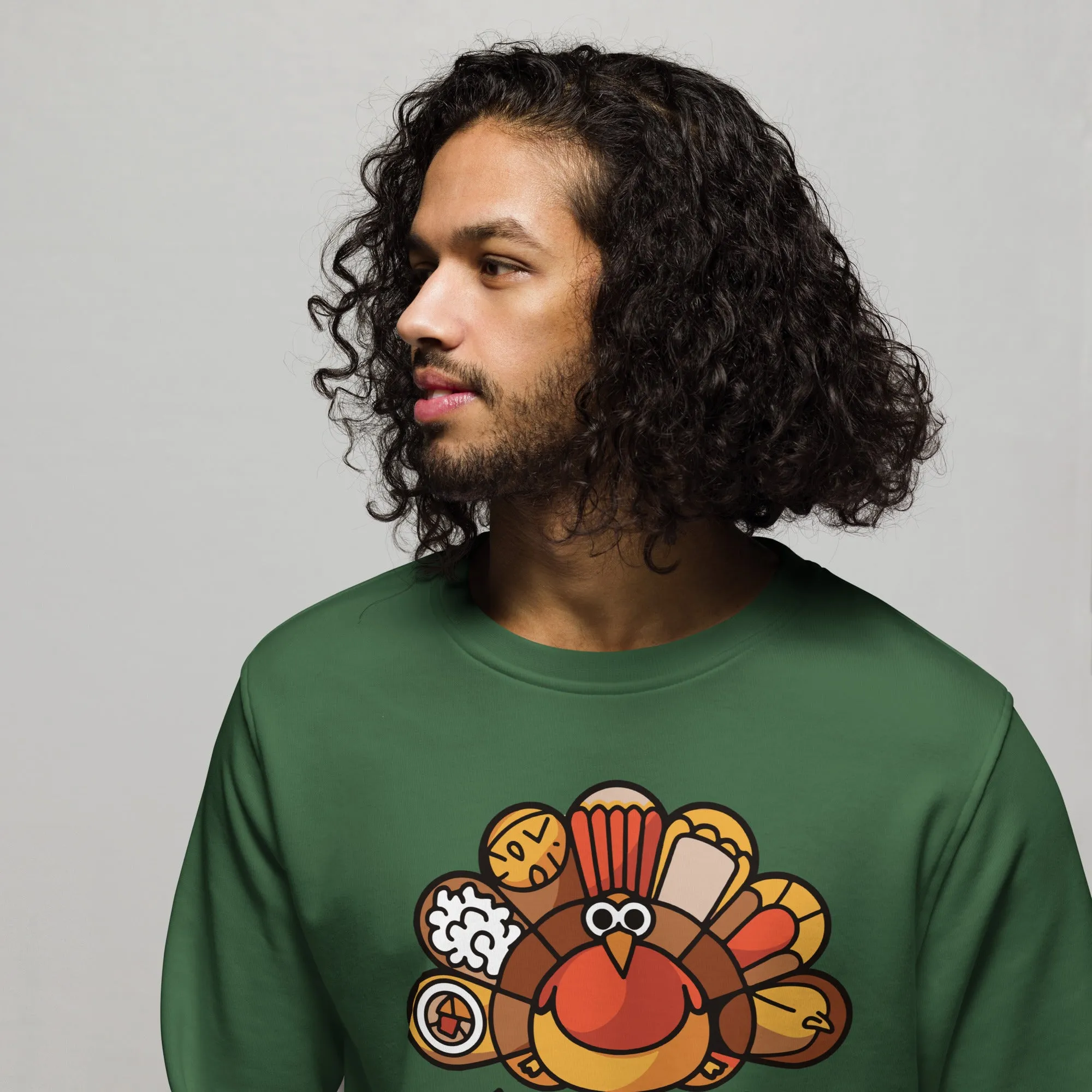 Turkey Feast Graphic Men Organic sweatshirt