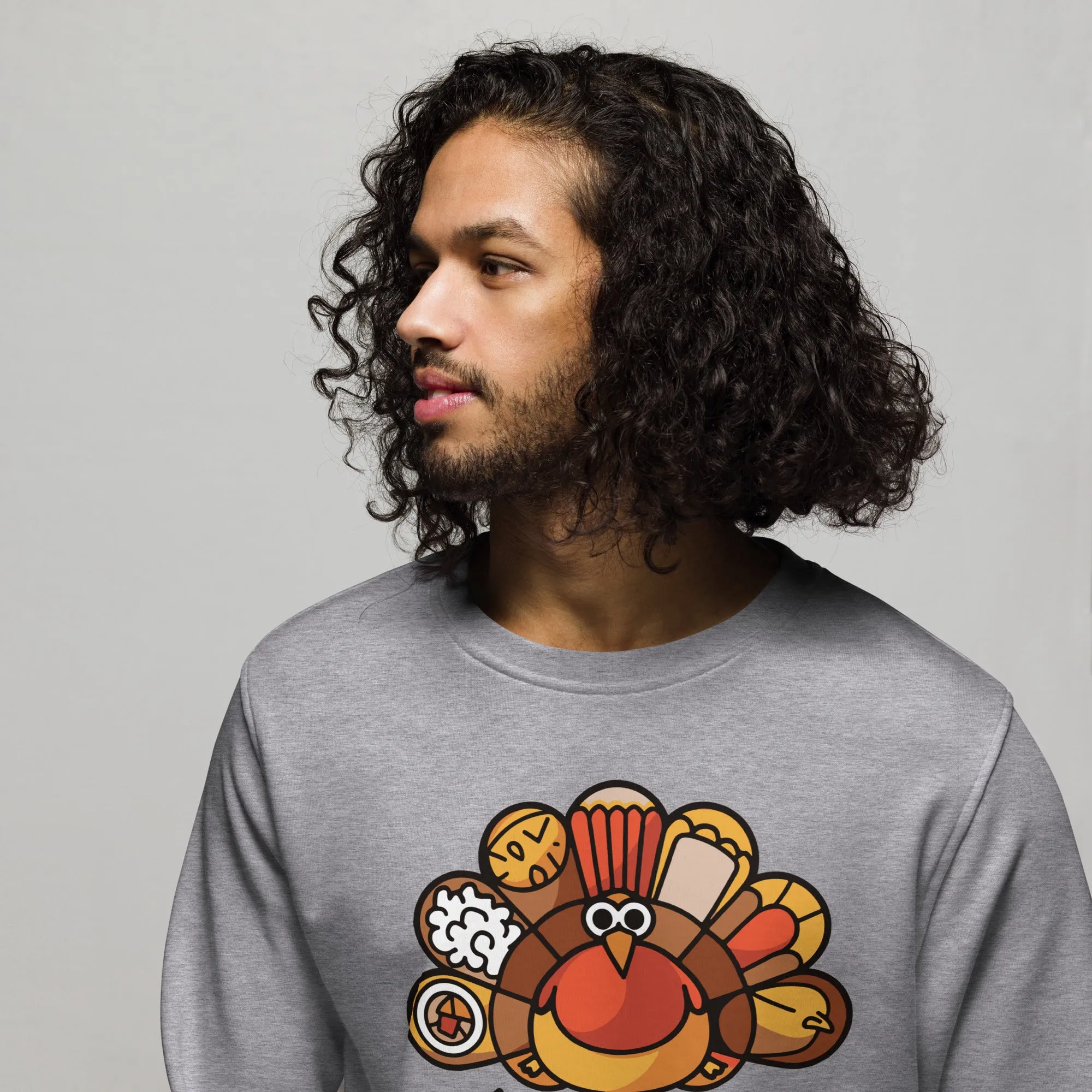 Turkey Feast Graphic Men Organic sweatshirt