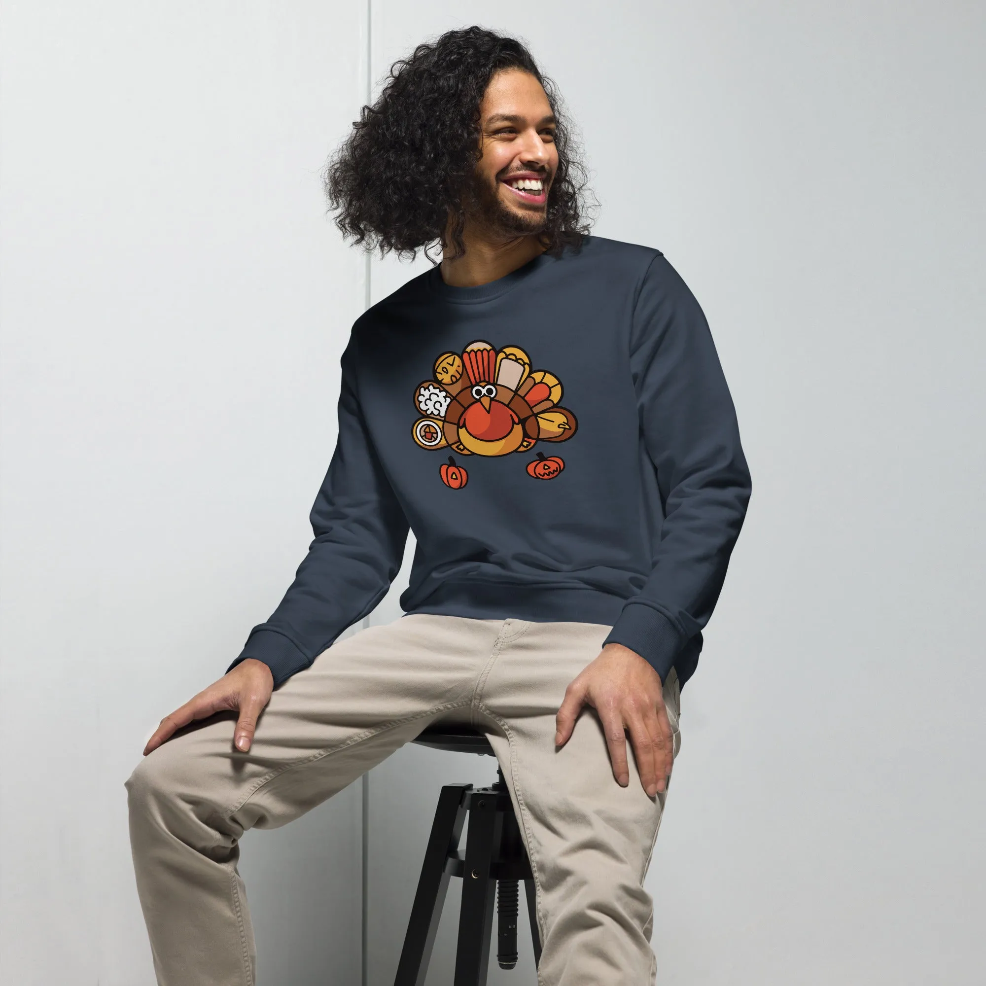 Turkey Feast Graphic Men Organic sweatshirt