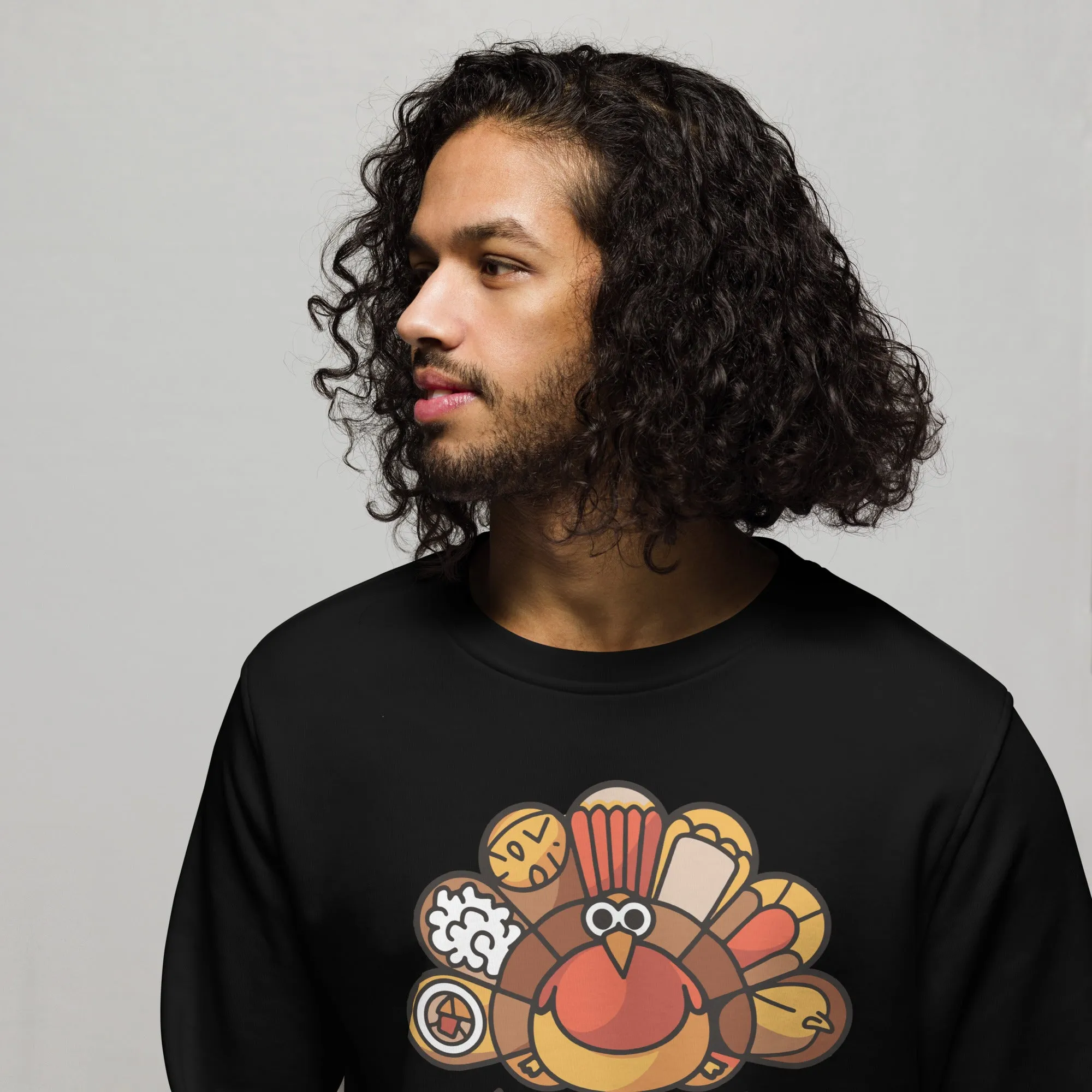 Turkey Feast Graphic Men Organic sweatshirt