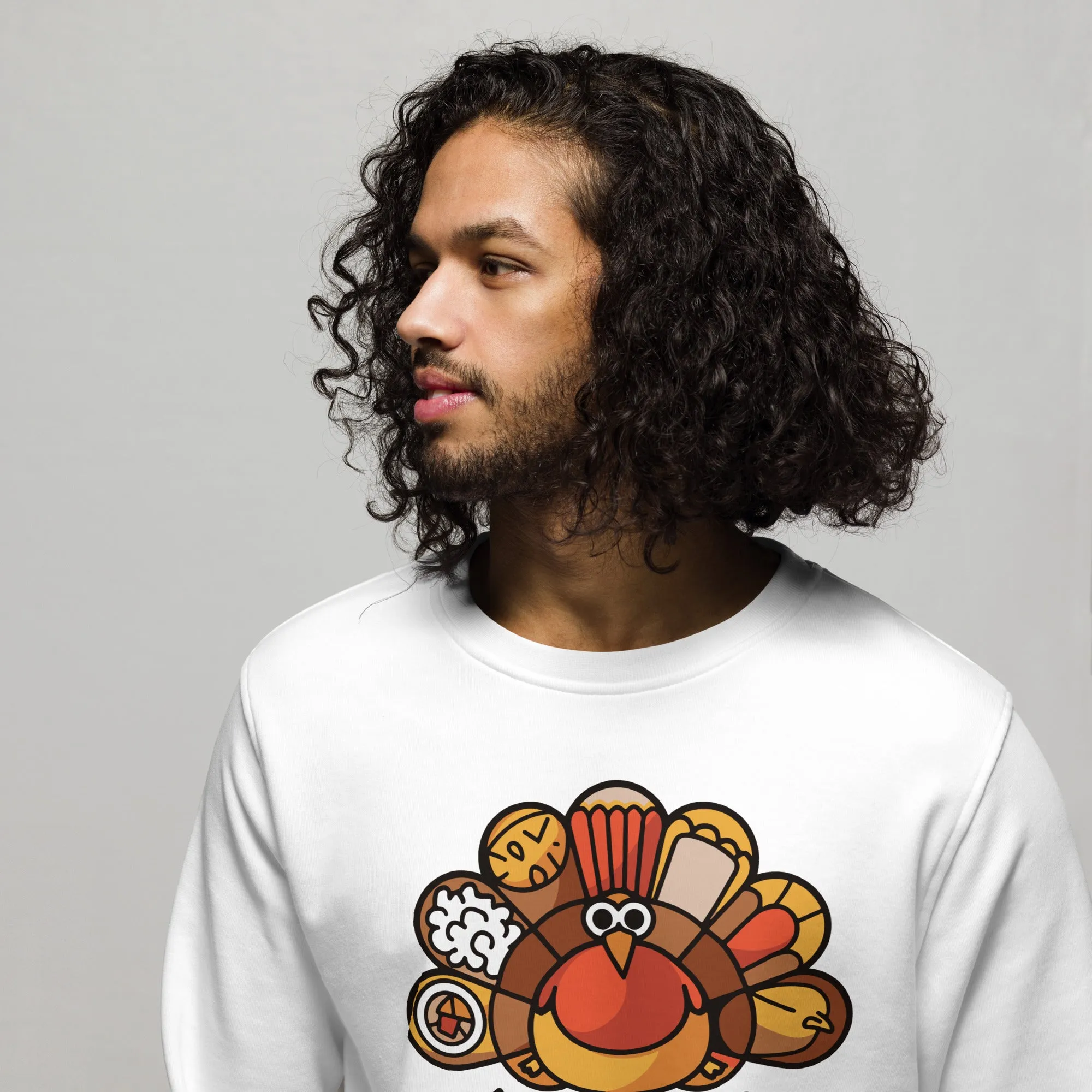 Turkey Feast Graphic Men Organic sweatshirt