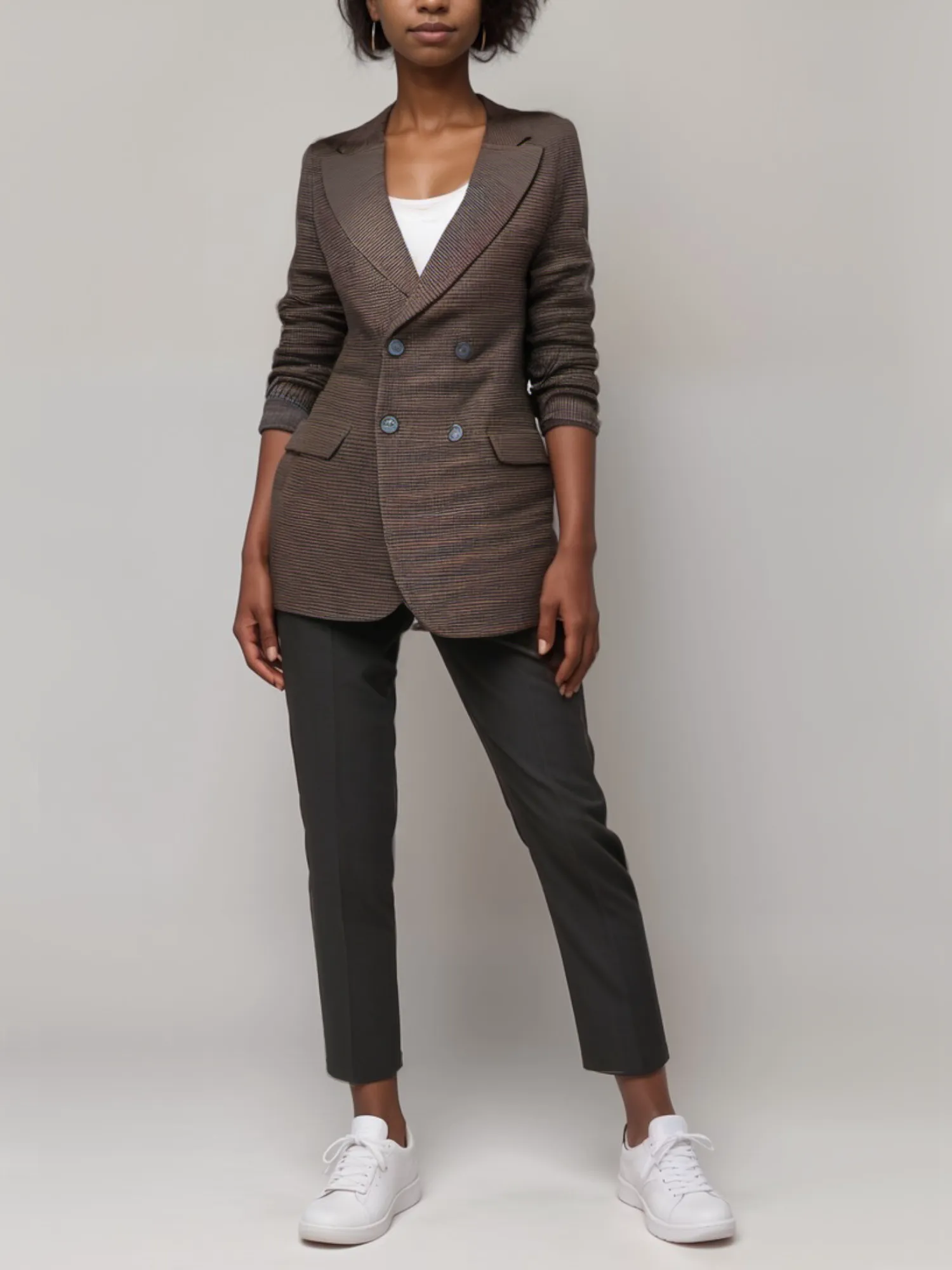 Vegan Wool Double Breasted Blazer