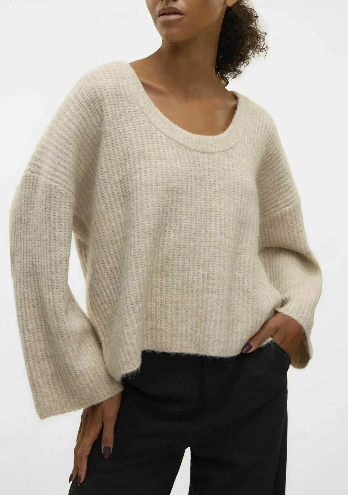 VMGemma LS U-Neck Knit Sweater