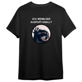 Waschbär "Auspuff knallt" Premium T-Shirt