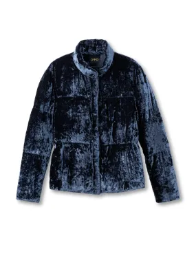 Washed Velvet Down Jacket (Midnight)