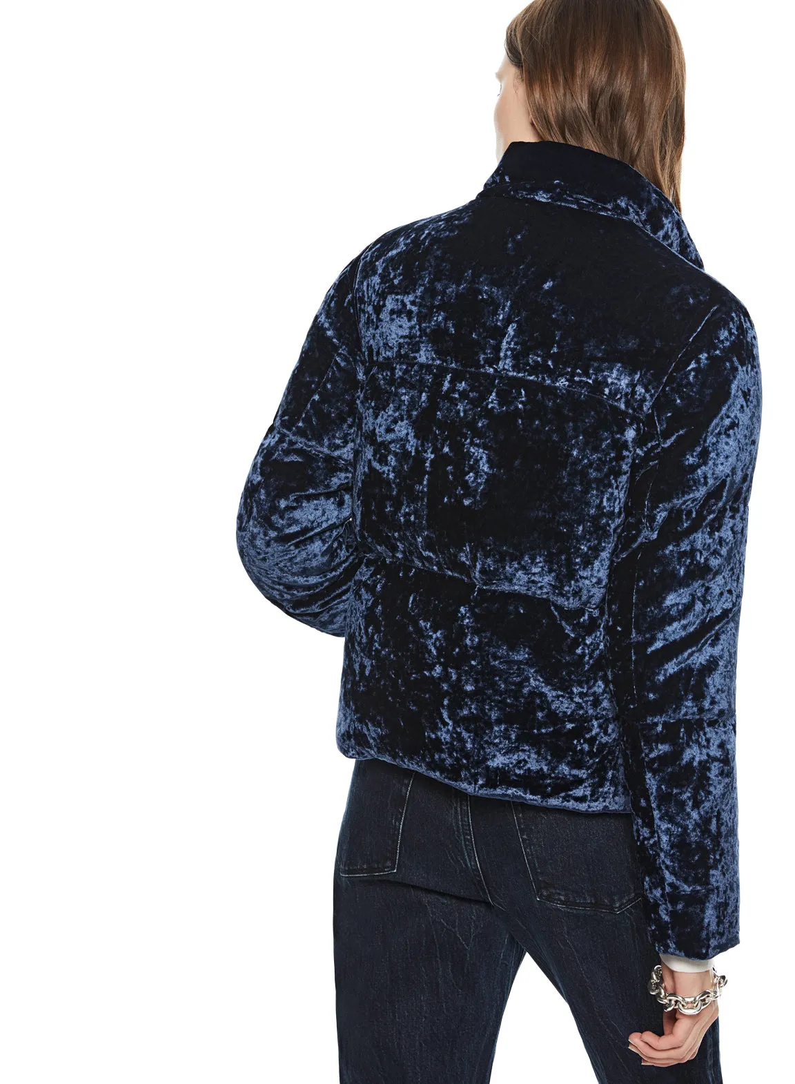 Washed Velvet Down Jacket (Midnight)