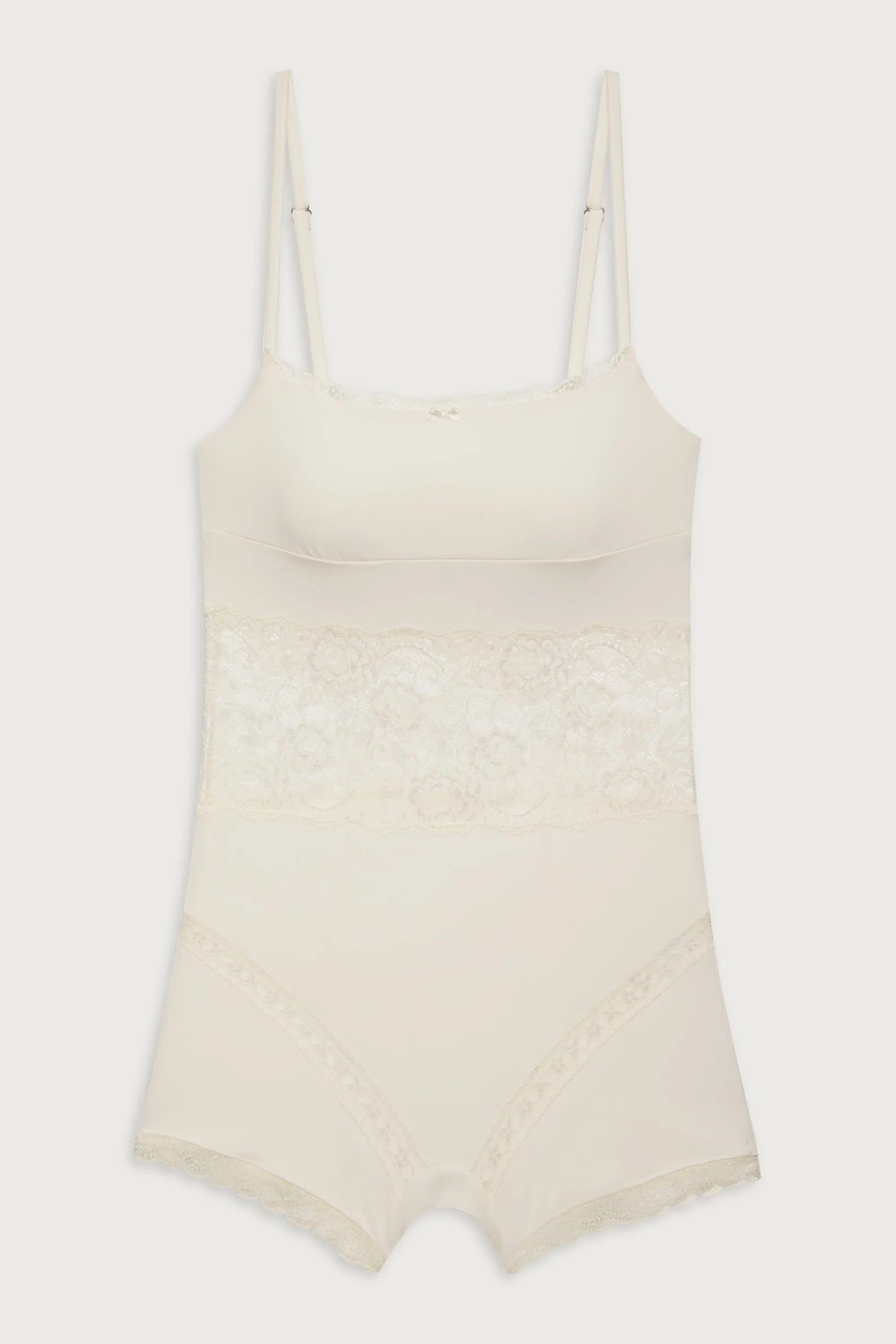 Whisper Lace Bodysuit - Porcelain