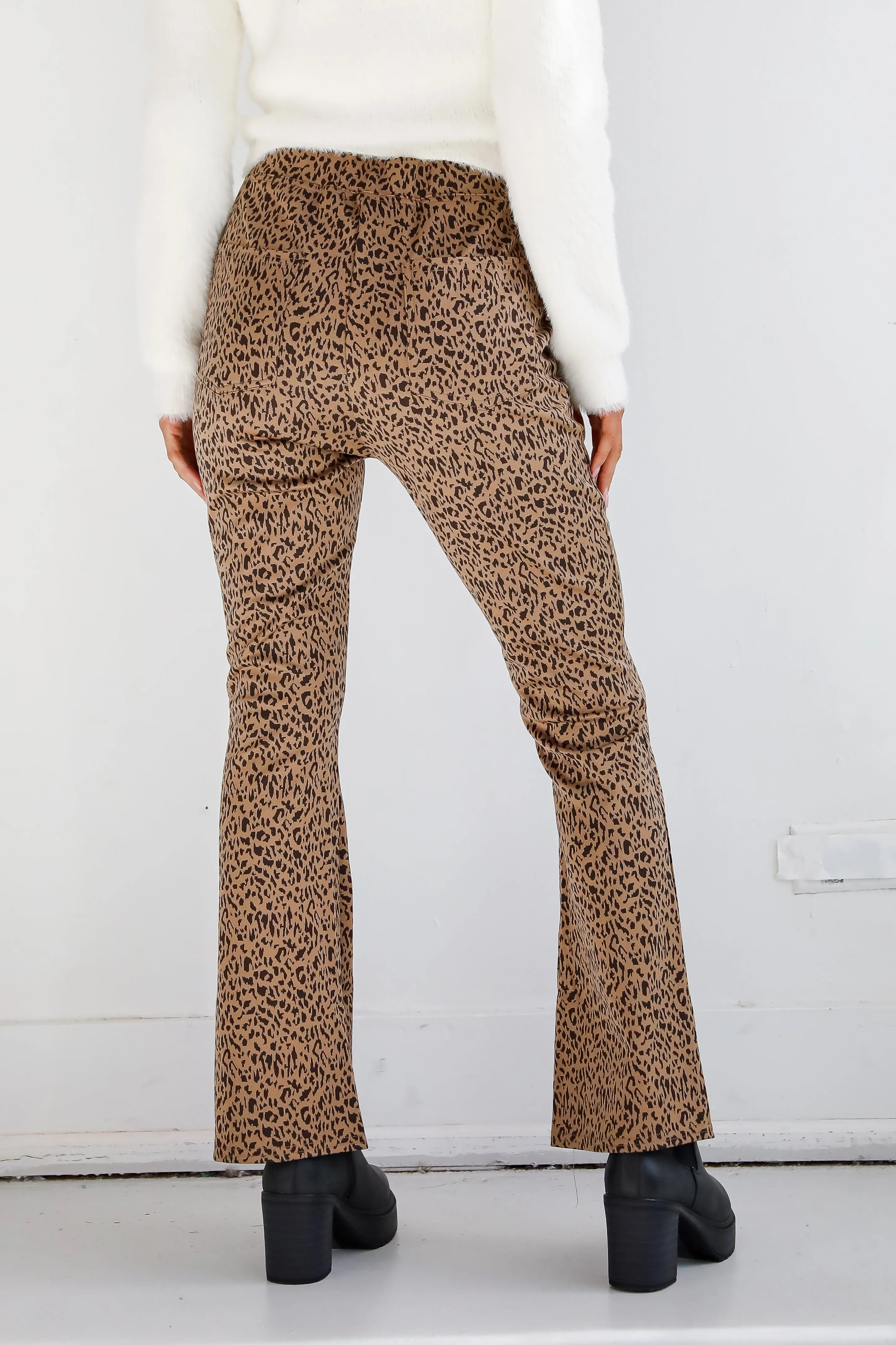 Wild Vision Leopard Flare Pants - DOORBUSTER