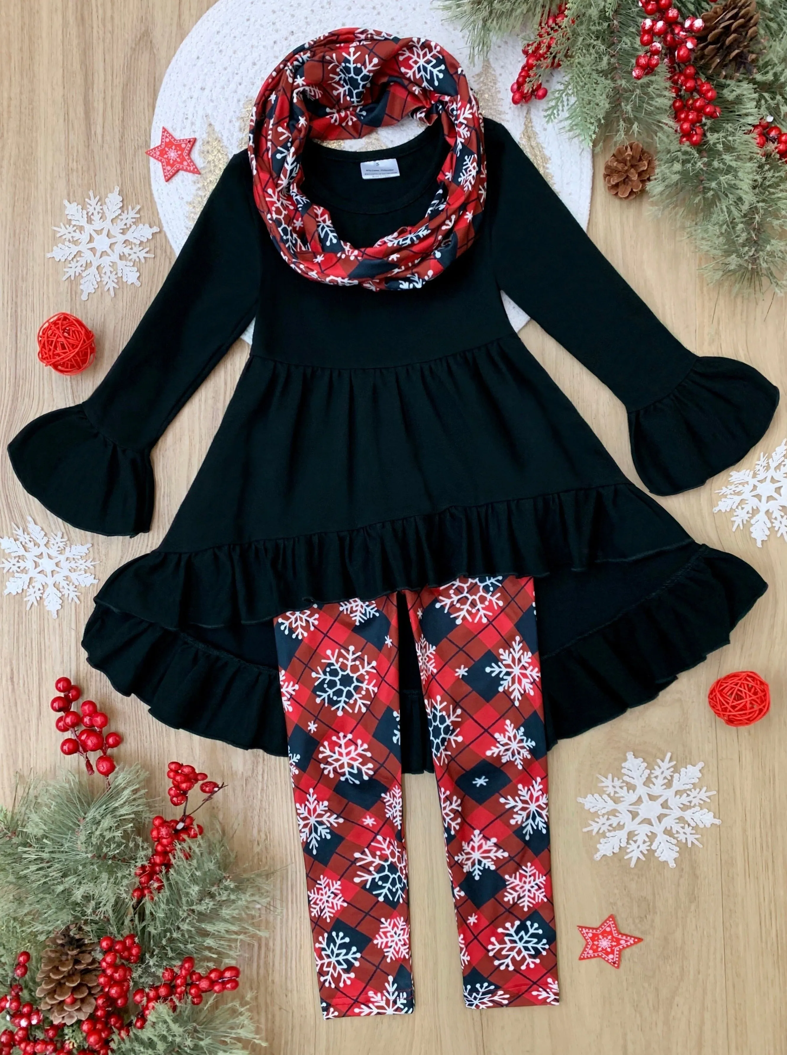 Winter Wonderland Tunic, Scarf, and Legging Set