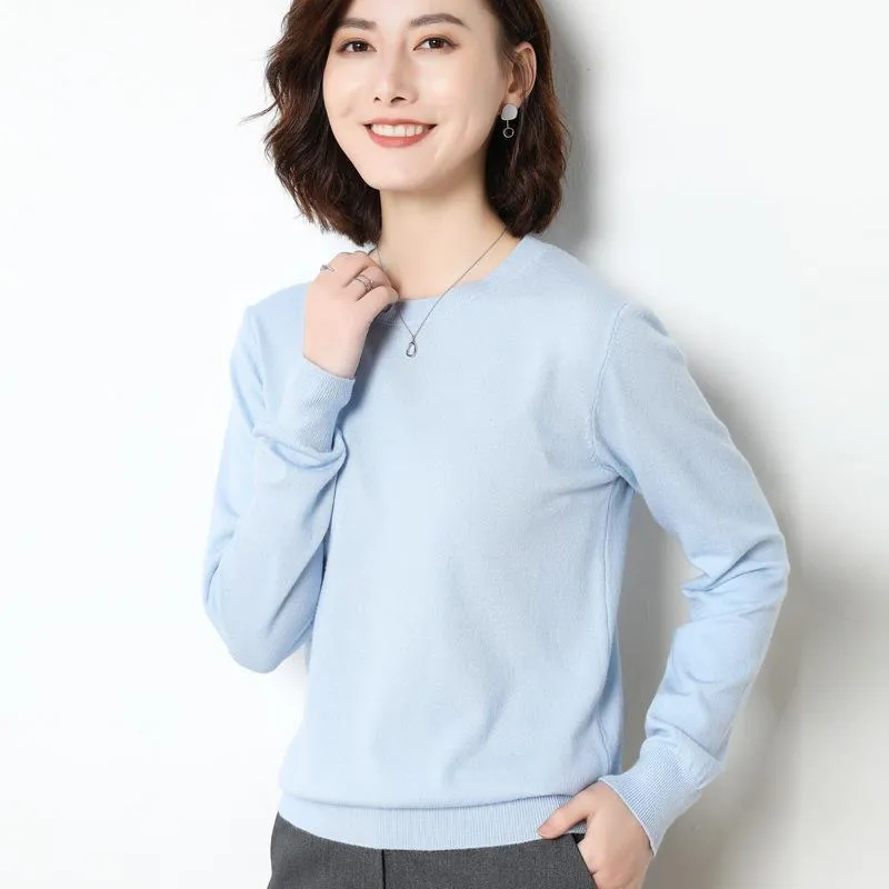 Women O-neck Long Sleeve  Sweater