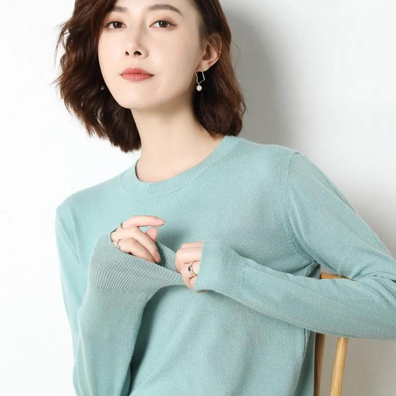 Women O-neck Long Sleeve  Sweater