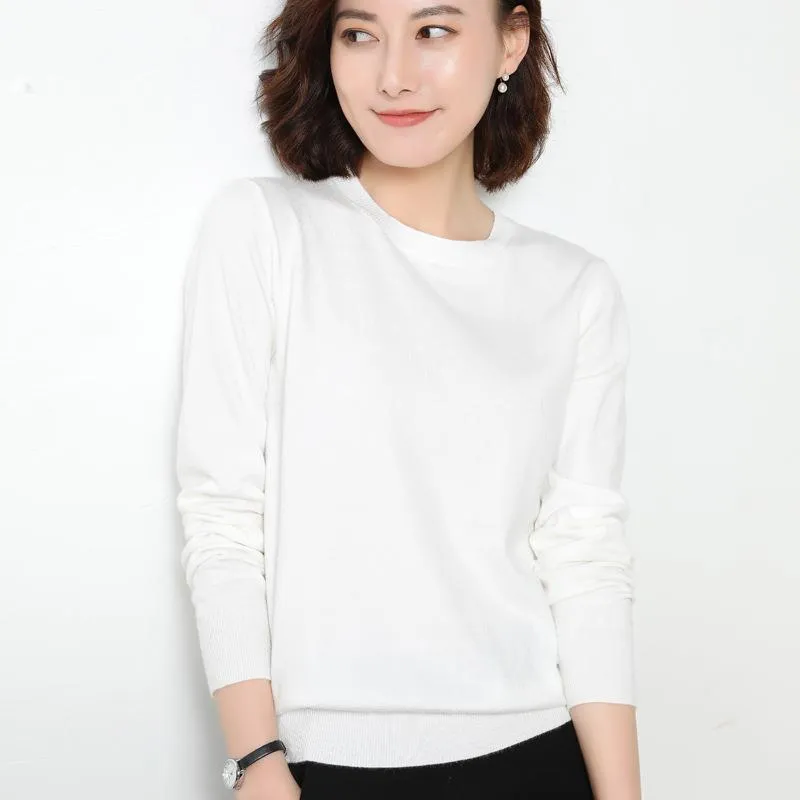 Women O-neck Long Sleeve  Sweater