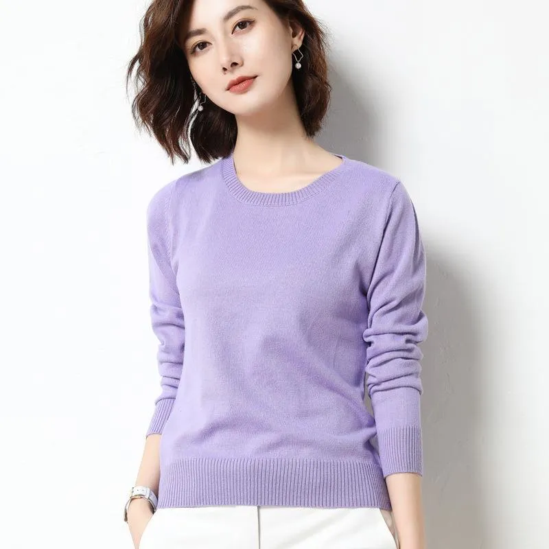 Women O-neck Long Sleeve  Sweater