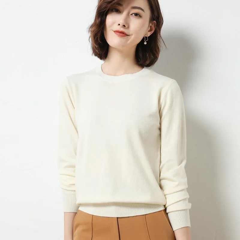 Women O-neck Long Sleeve  Sweater