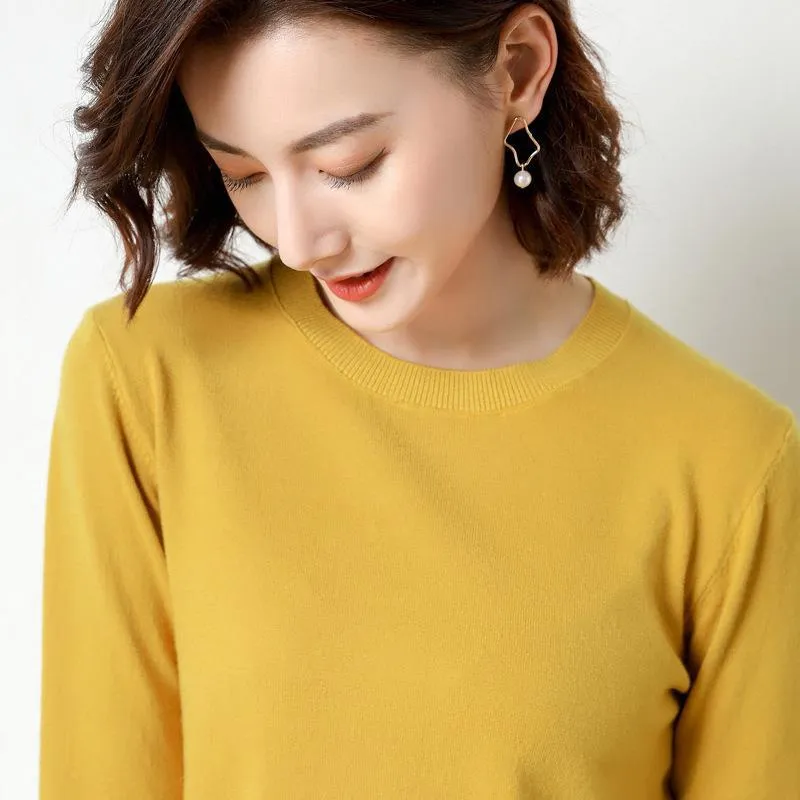 Women O-neck Long Sleeve  Sweater