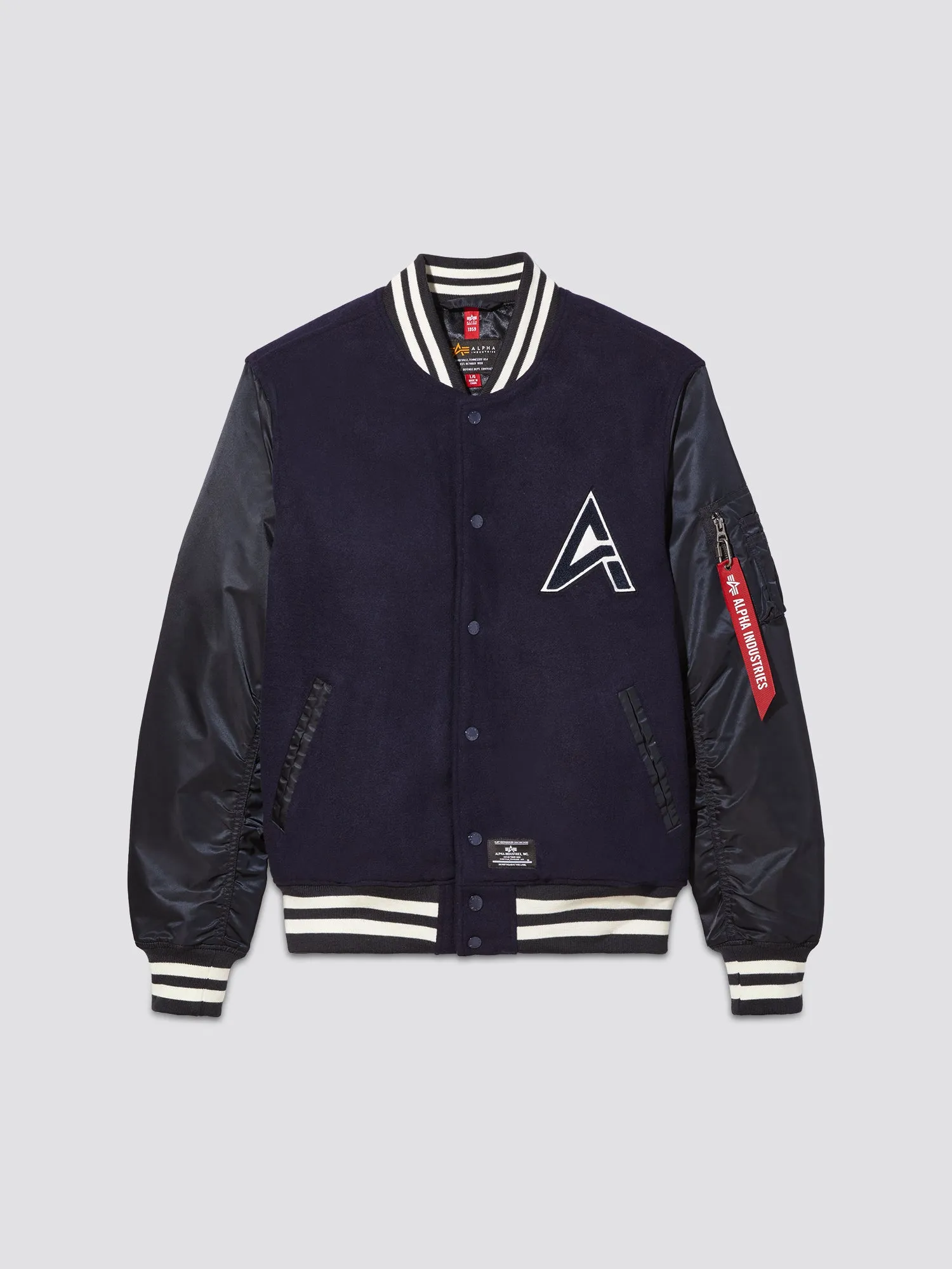 WOMEN'S MA-1 WOOL VARSITY JACKET (REPLICA BLUE)