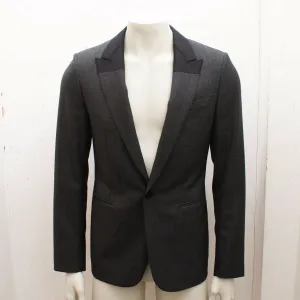 Wool Contrast Collar Blazer Jacket